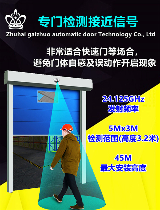 盖卓微波传感器自动门感应器探头通用松下自动门玻璃门204GD