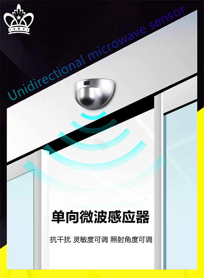 盖卓微波传感器自动门感应器探头通用松下自动门玻璃门204GD